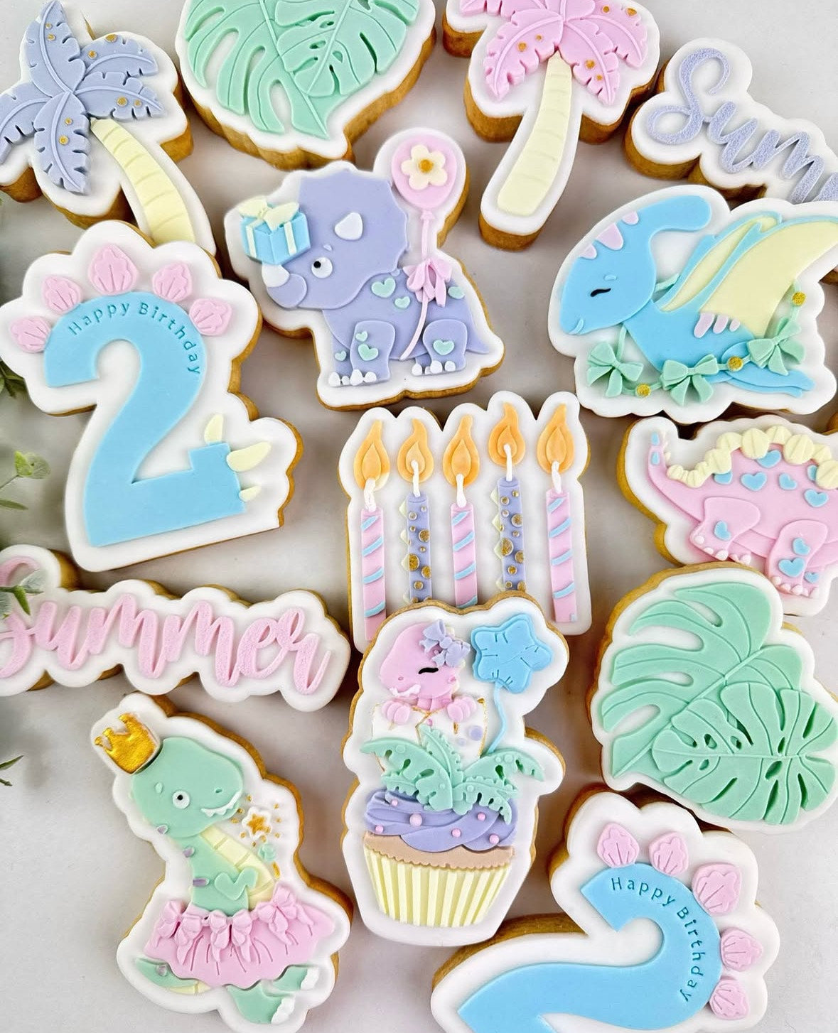 Girly Dinosaurs- Pack of 15 Cookies