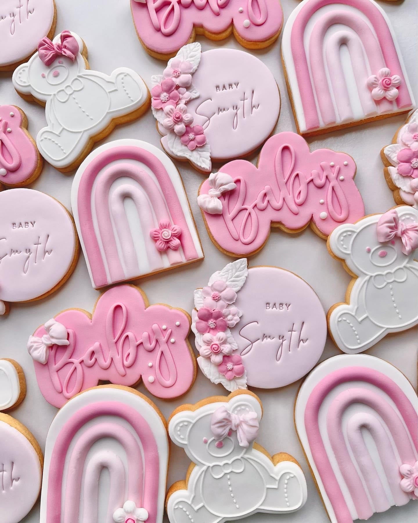 Bears & Bows Baby Shower - Pack of 15 Cookies