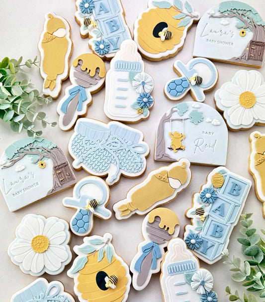 Vintage Pooh Bear Baby Shower- Pack of 15 Cookies