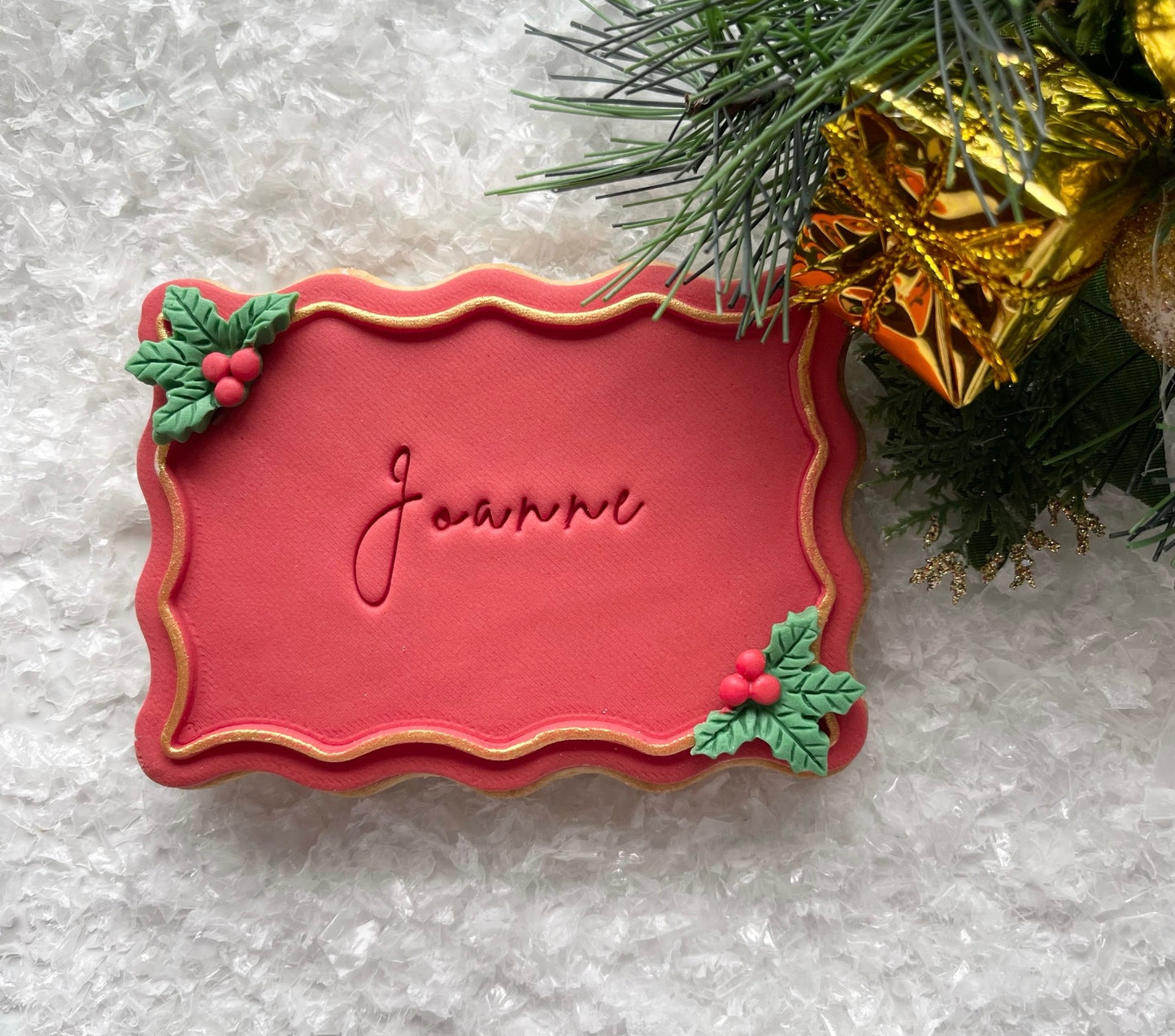 Holly Christmas Place Card