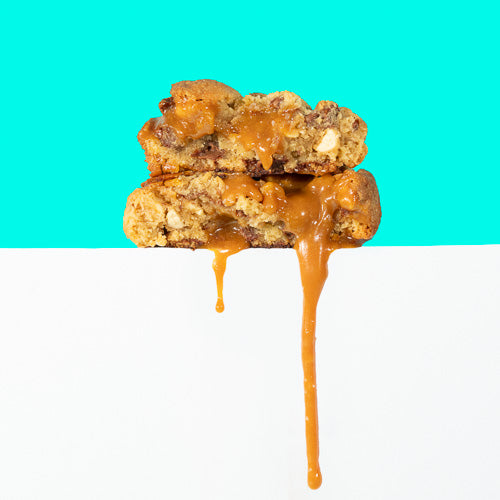 NY Style Salted Caramel Chunky Cookies