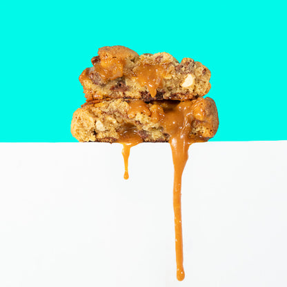 NY Style Salted Caramel Chunky Cookies